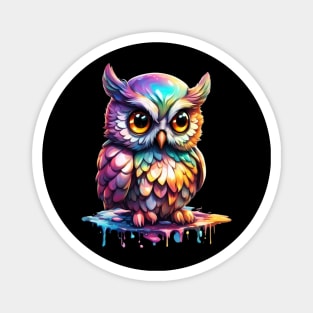 Magical Holographic Owls: Drippy Magnet